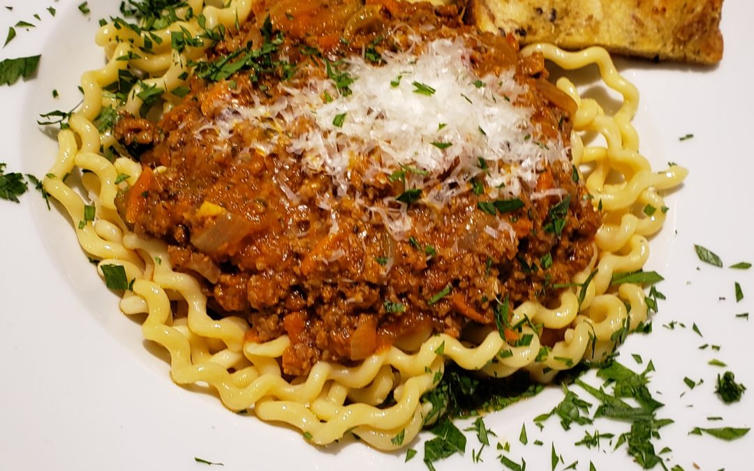 Pasta with Umami Bolognese Sauce